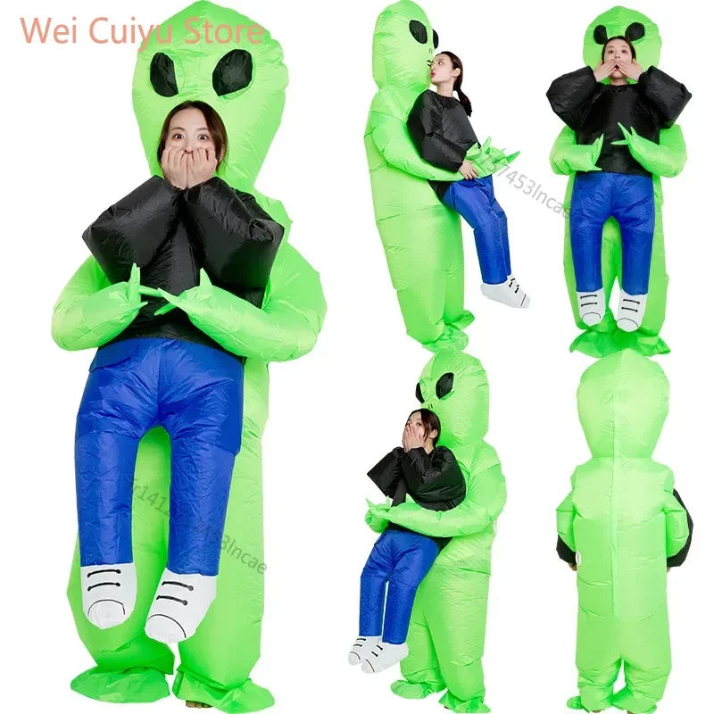 Costume gonflable extraterrestre vert pour adulte