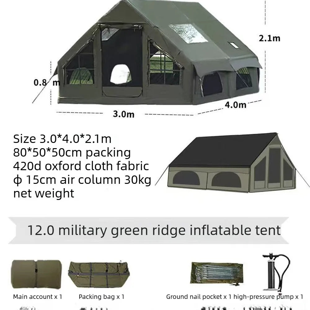 Détail de l'étanchéité de la tente gonflable grand espace
