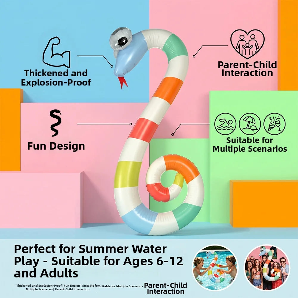 Flotteur gonflable serpent ondulé jeux aquatiques enfants