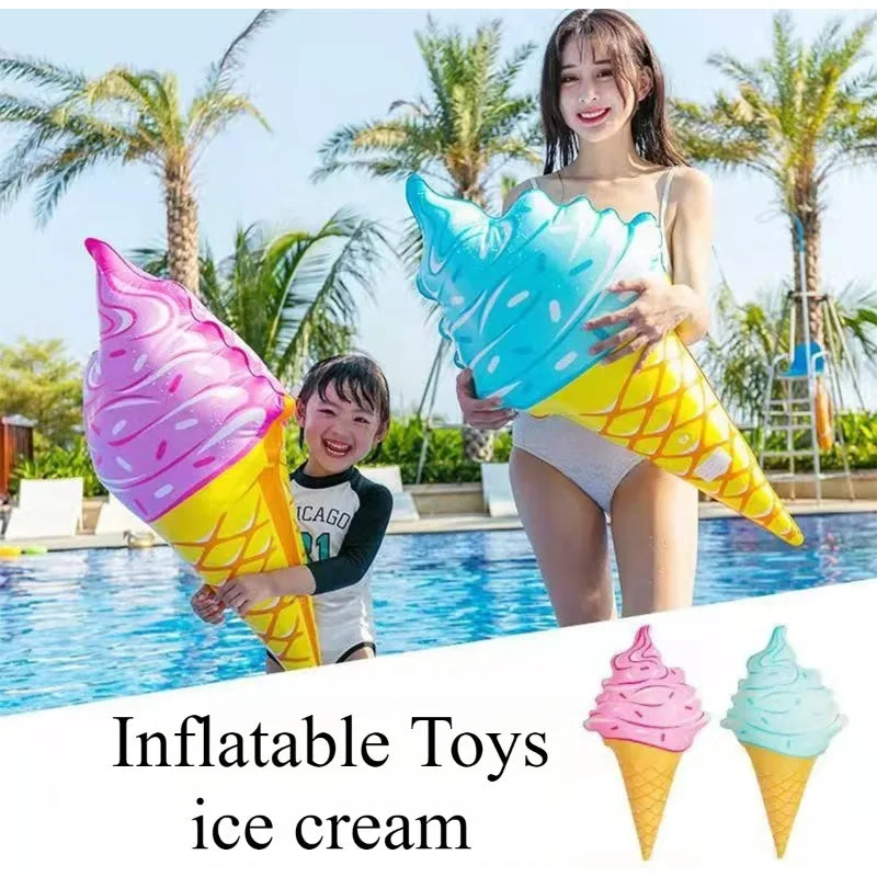 Bouée gonflable crème glacée rose géante piscine