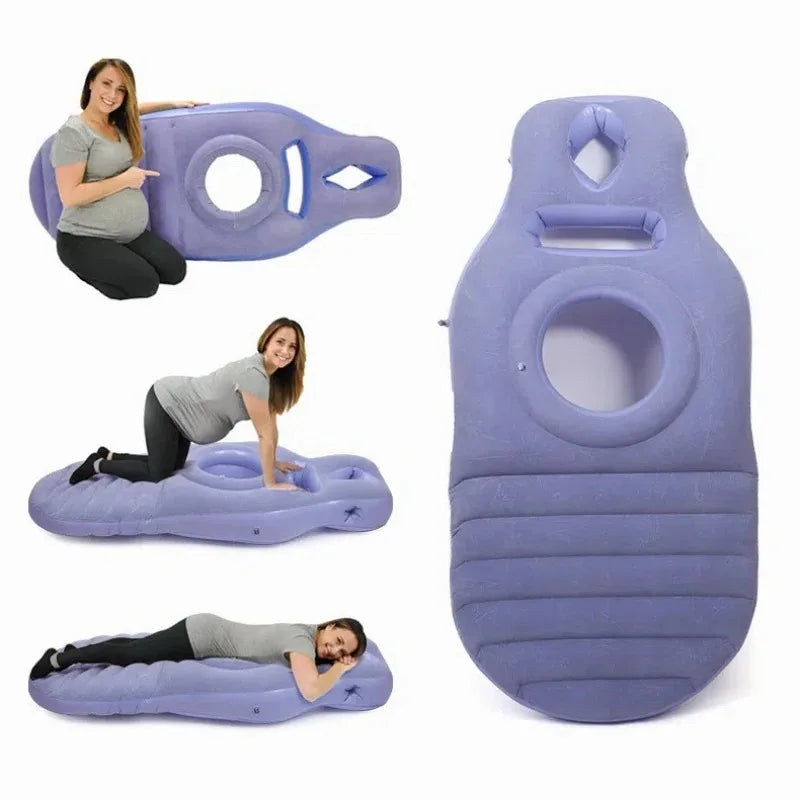 Matelas gonflable de grossesse douillet en PVC floqué