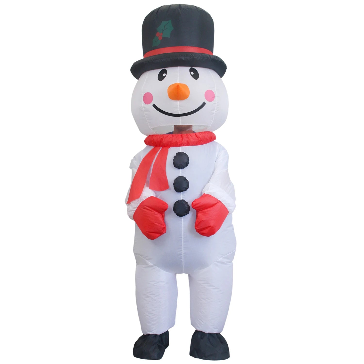 Costume bonhomme neige gonflable fête réveillon