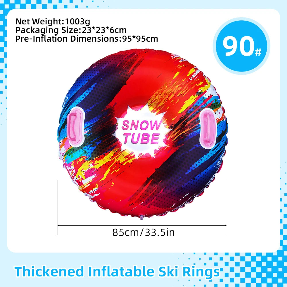 Luge gonflable utilisation piste ski glisse rapide