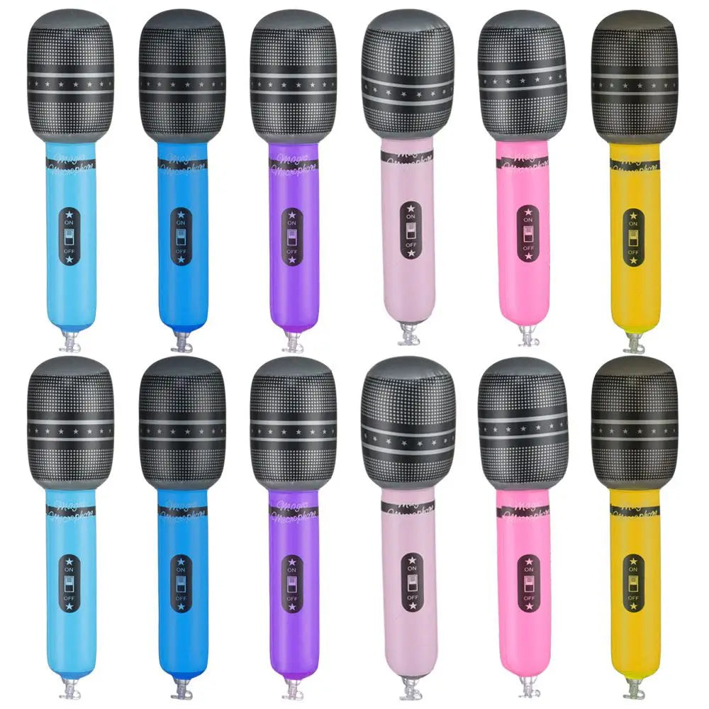 Microphone gonflable, taille 35 cm