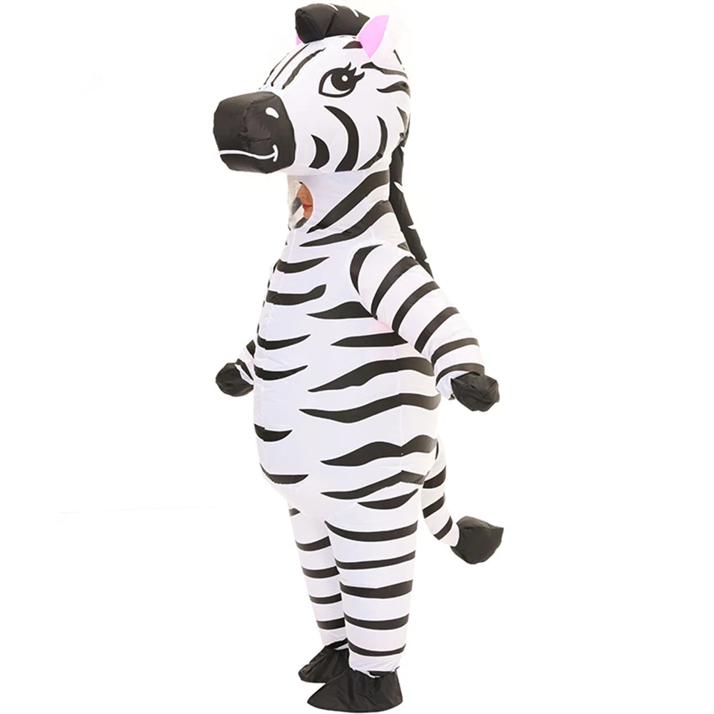Costume gonflable lapin porté adulte rendu taille réelle