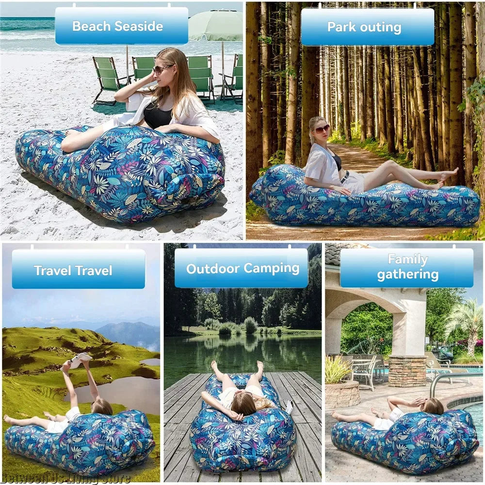 Détail du tissu polyester 210T du canapé gonflable