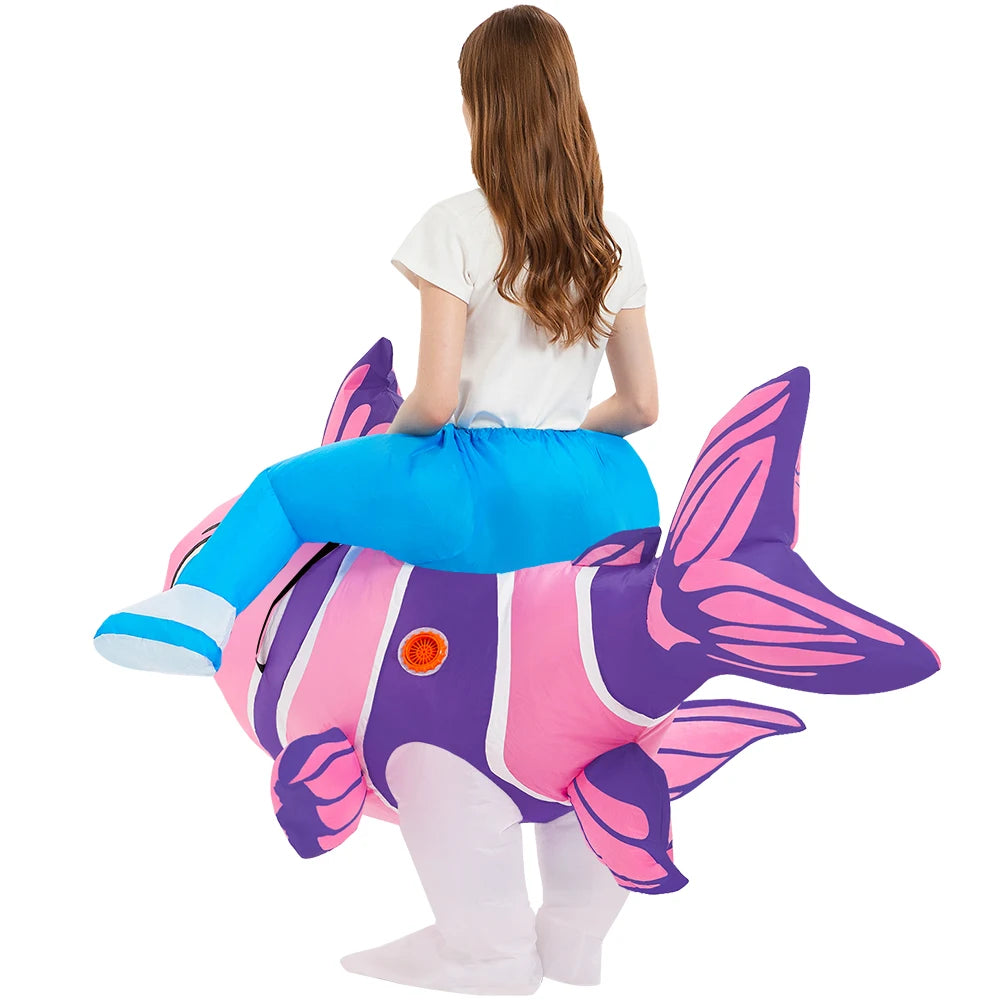 Costume gonflable poisson clown adulte taille unique