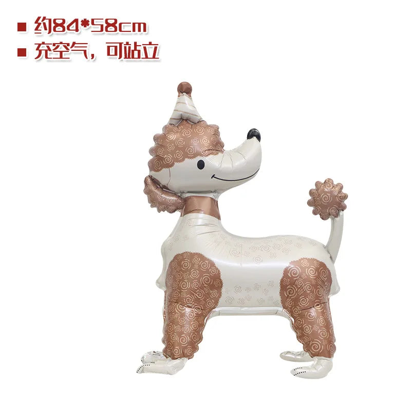 Ballon foil chien debout gonflable décoration fête enfant