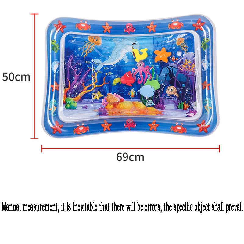 Détail du tapis d'eau gonflable pour bébé