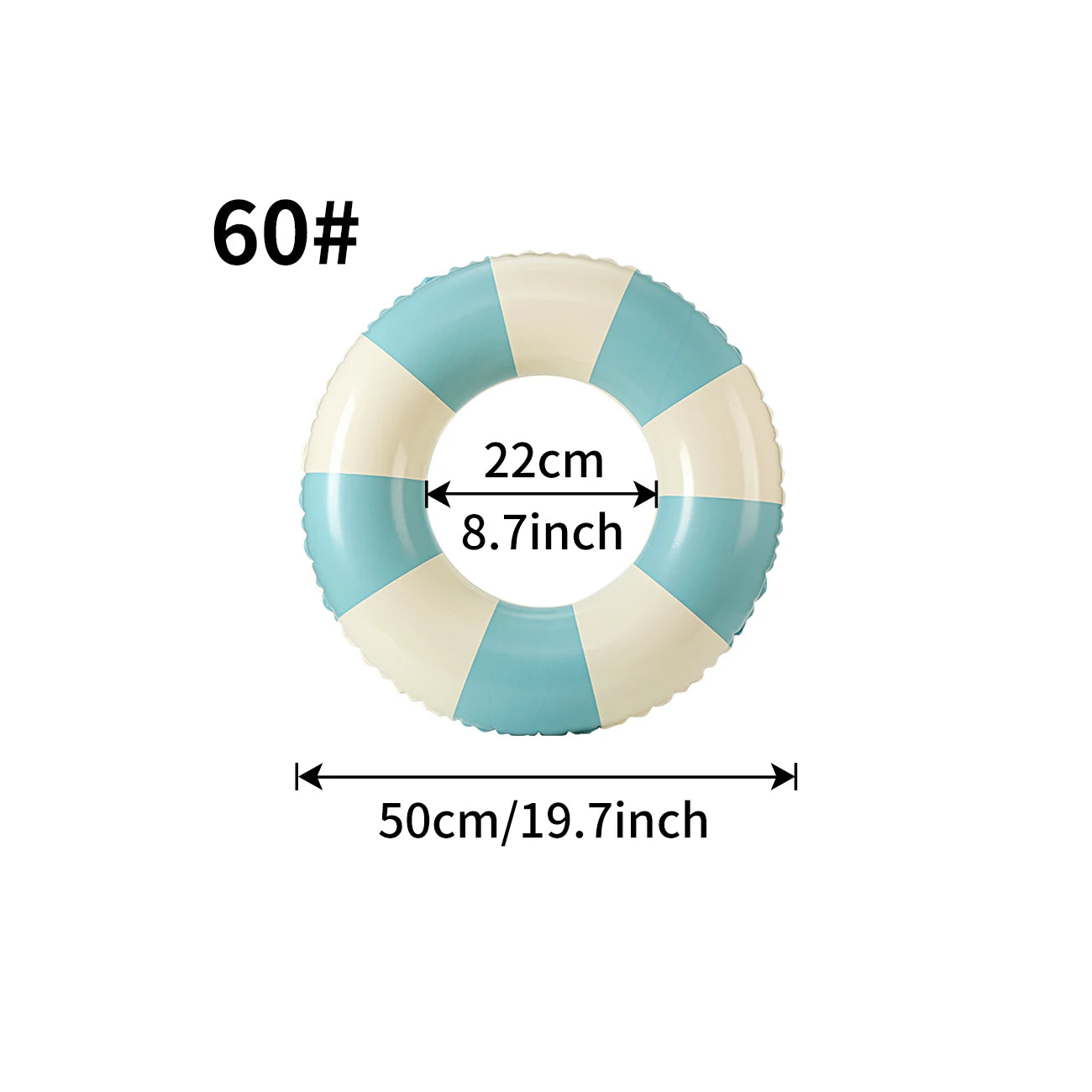 Bouée rayuée gonflable violet 60cm piscine