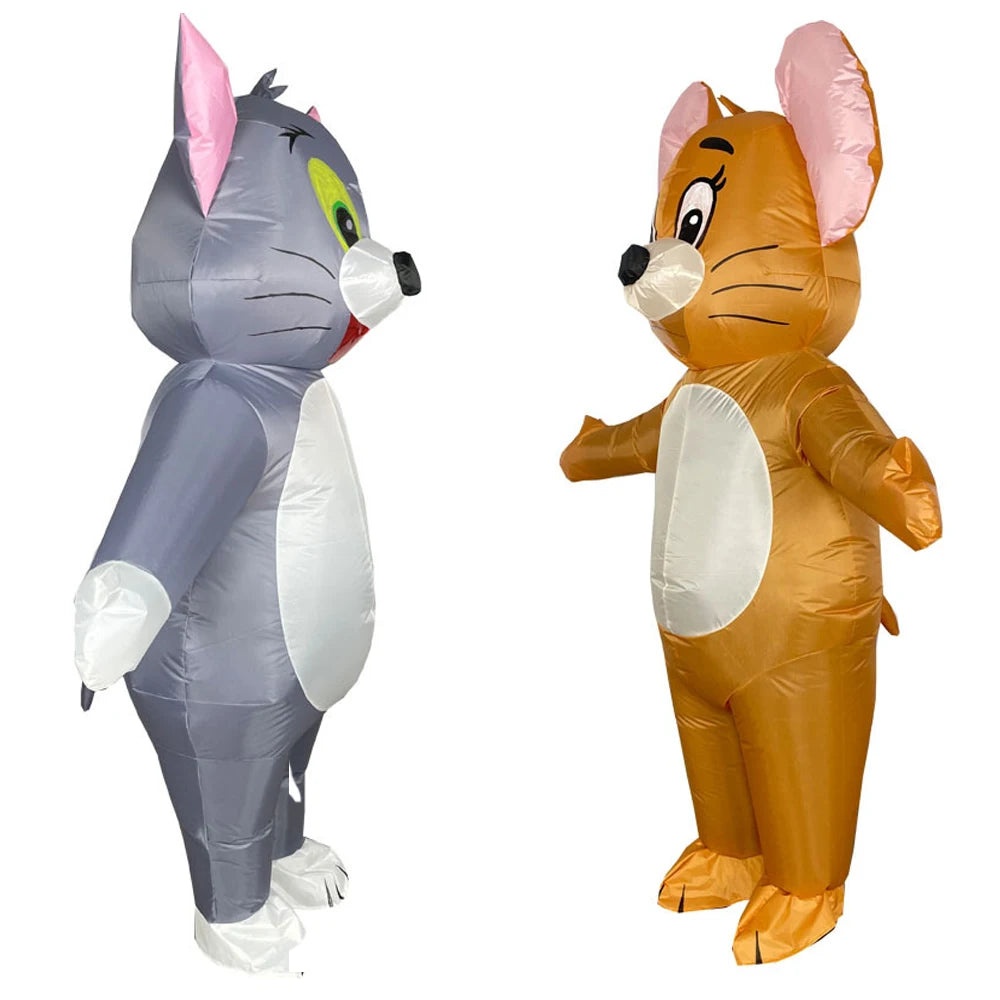 Costume gonflable chat dessin animé adulte Halloween