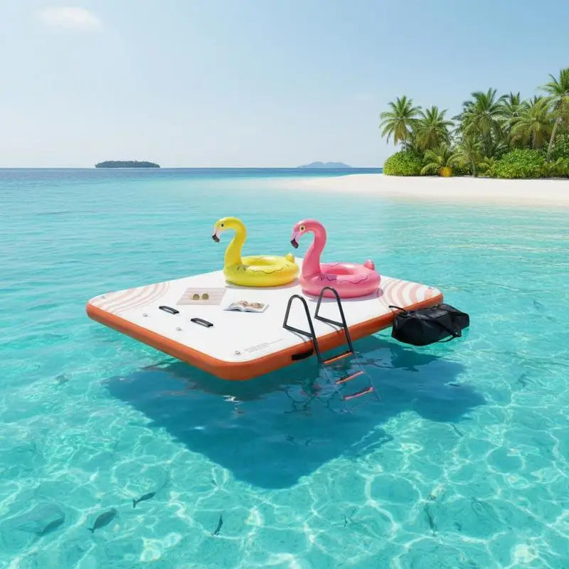 Plateforme flottante gonflable pour quatre personnes