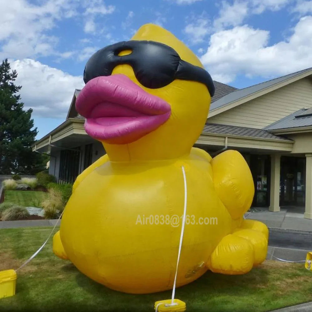 Mascotte gonflable canard prête à l'utilisation