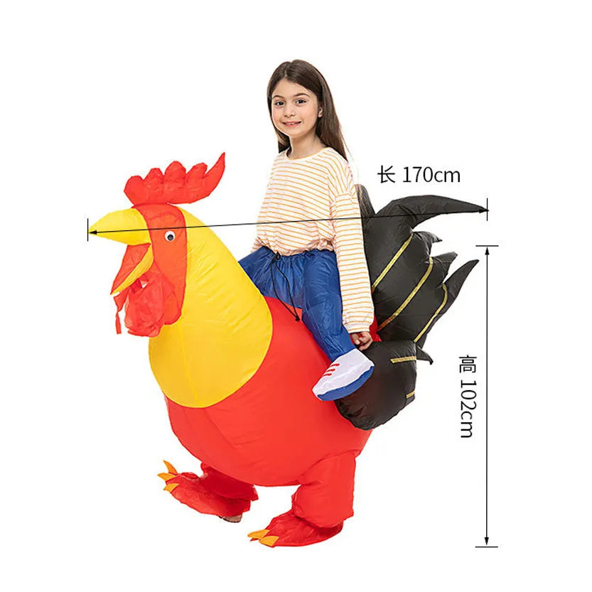 Costume gonflable coq géant taille unique adulte