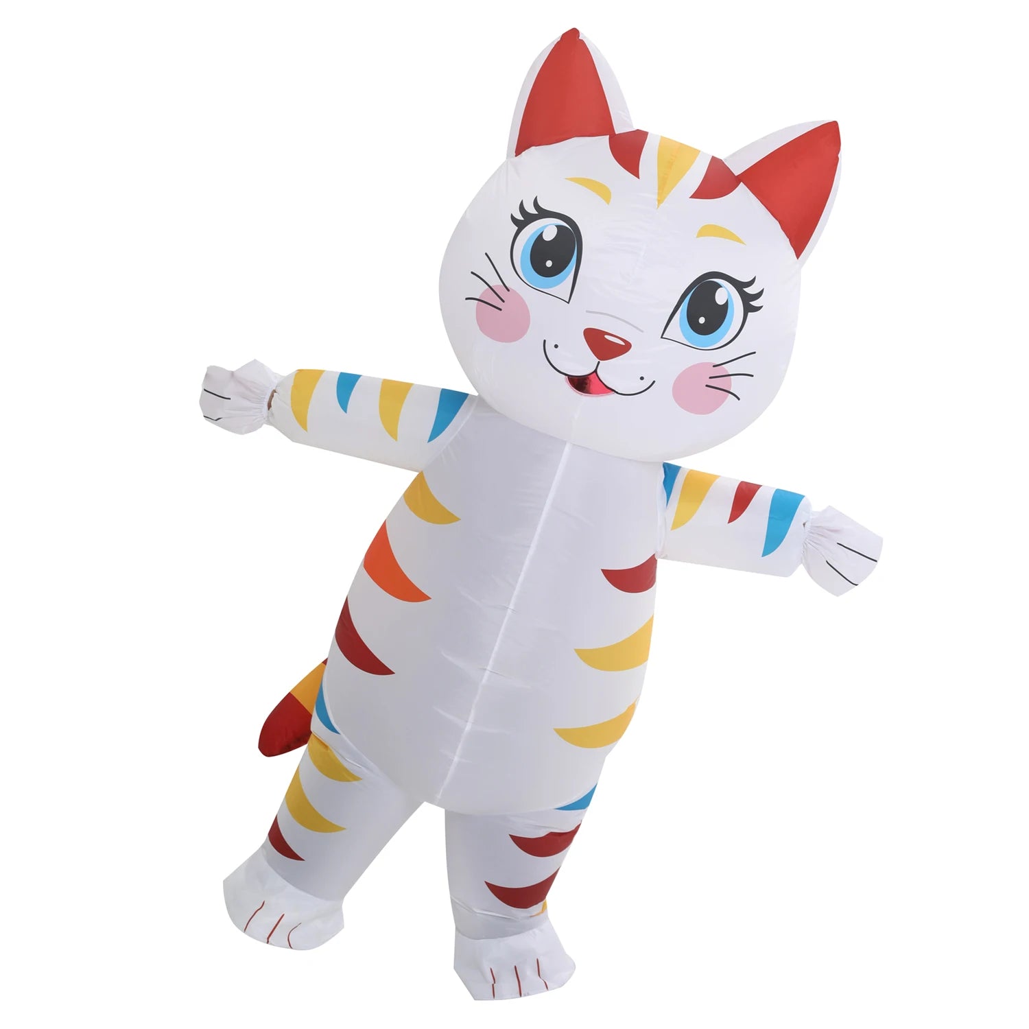 Combinaison gonflable chaton blanc vue de face