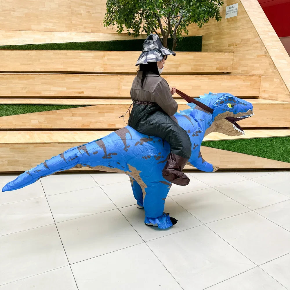 Costume gonflable T-Rex profil complet