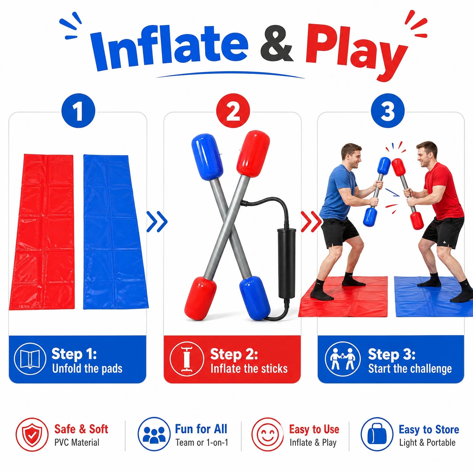 Bâtons de tonnerre gonflables PVC match sportif en tribune
