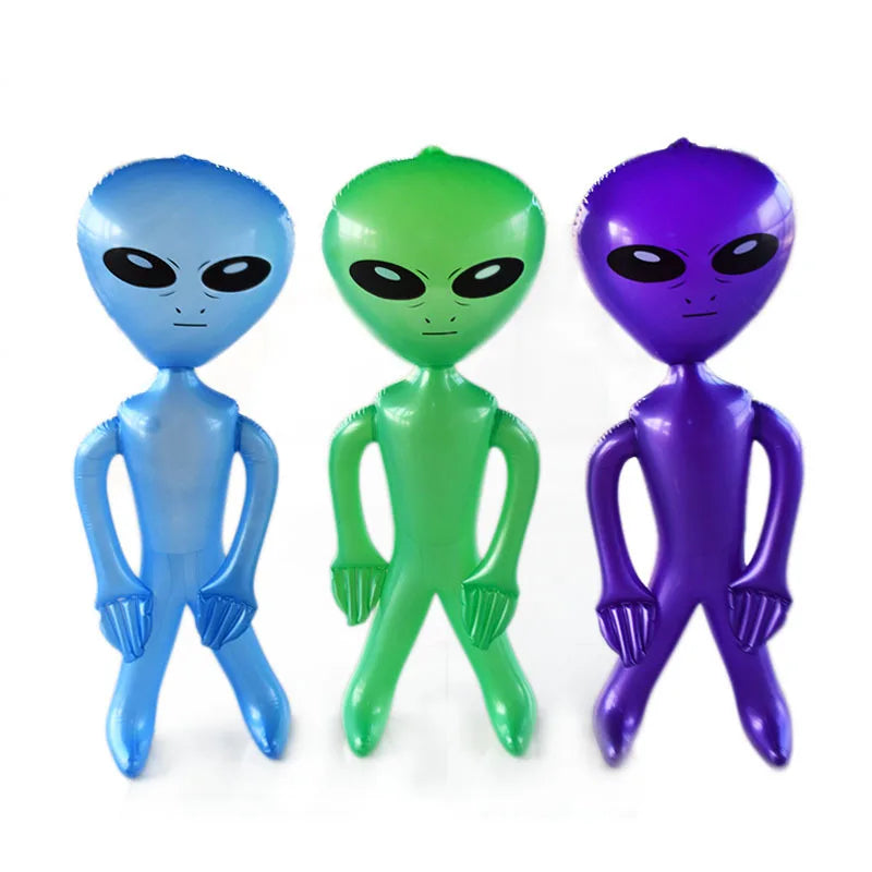 Décoration gonflable extraterrestre coloris vert