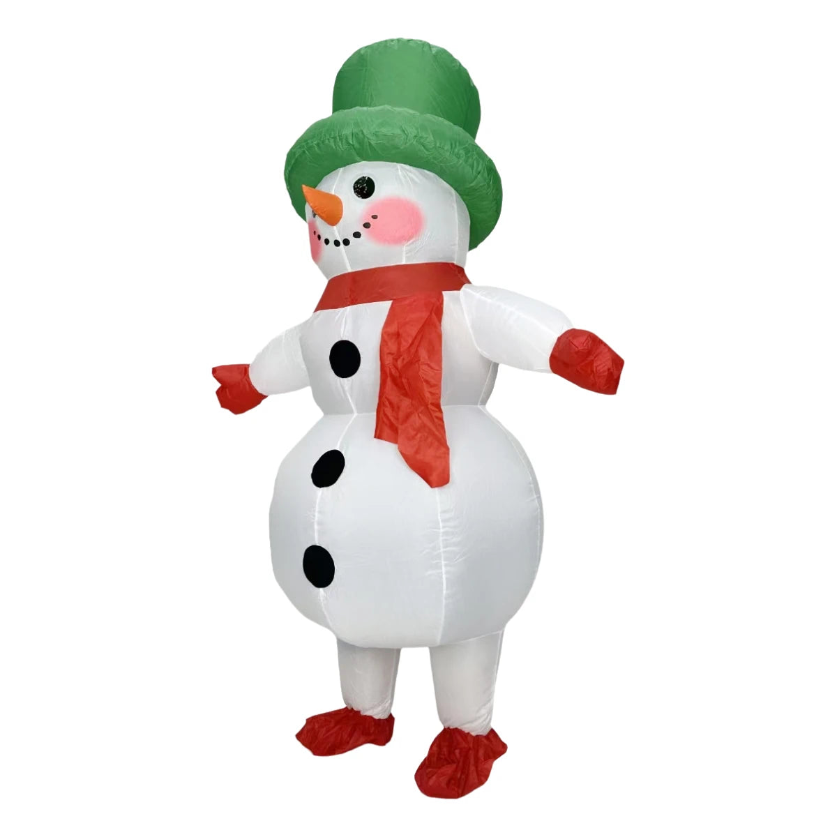 Déguisement bonhomme neige gonflable polyester