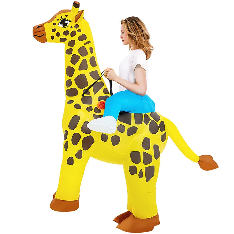Costume gonflable licorne vue arrière adulte
