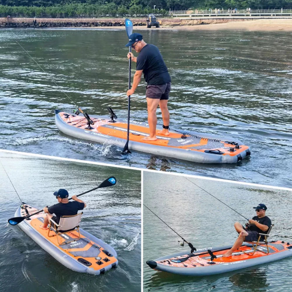 Stand up paddle gonflable pêche sur l'eau