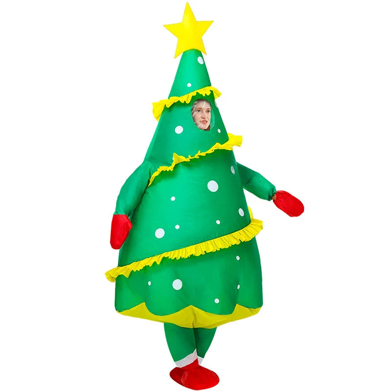 Tenue gonflable sapin Noël soirée festive