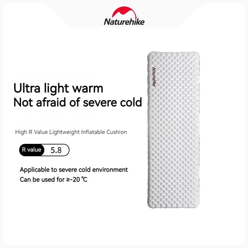 Matelas de camping gonflable isolant vue d'ensemble