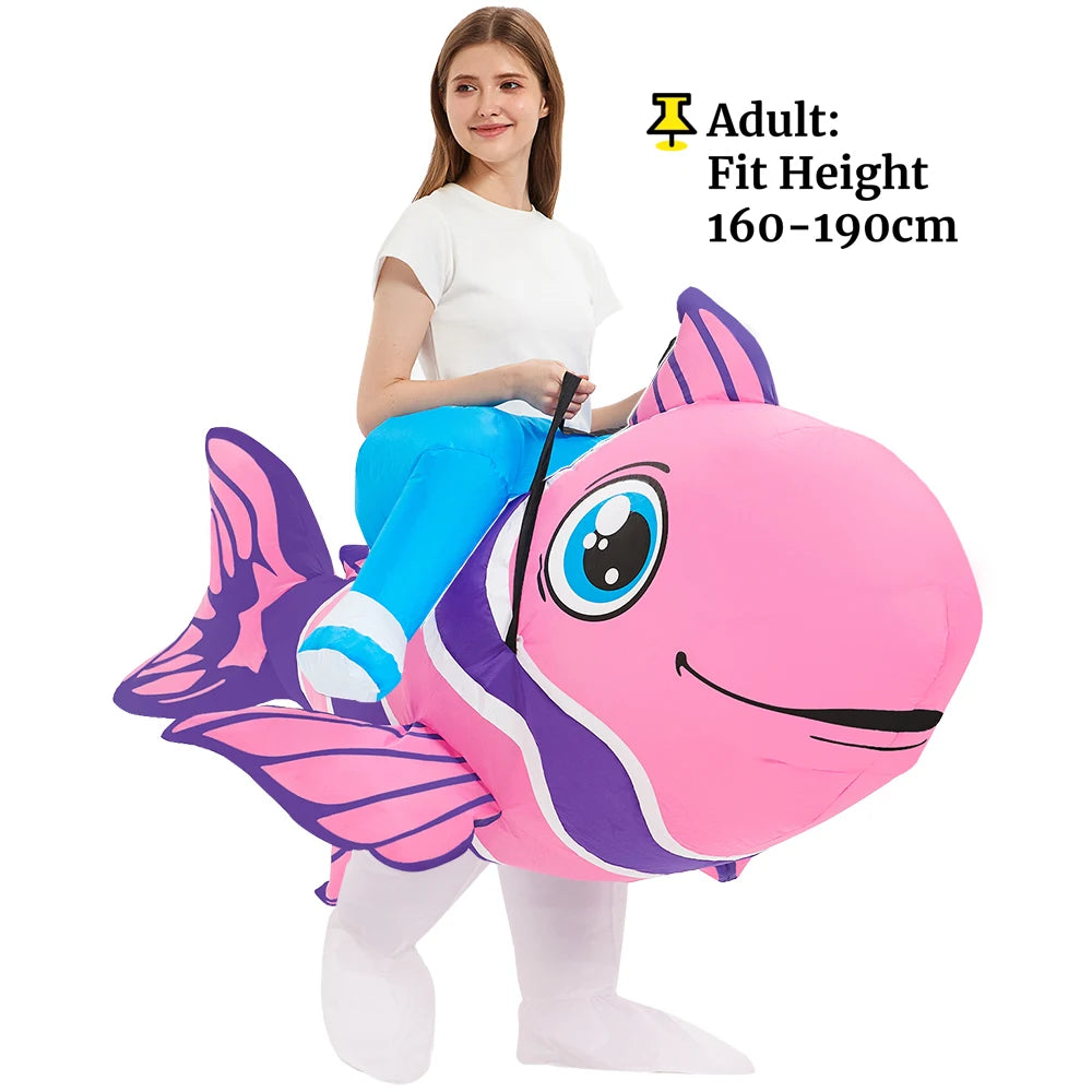 Ventilateur intégré du costume gonflable poisson clown