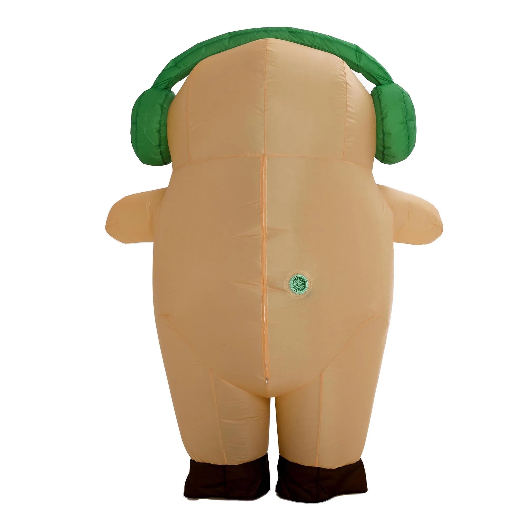 Déguisement capybara gonflable brun casque vert Halloween