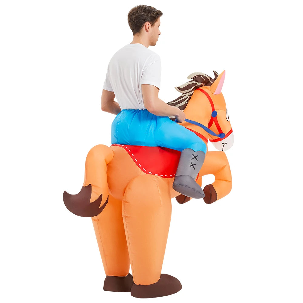 Costume gonflable canard cowboy adulte modèle 3