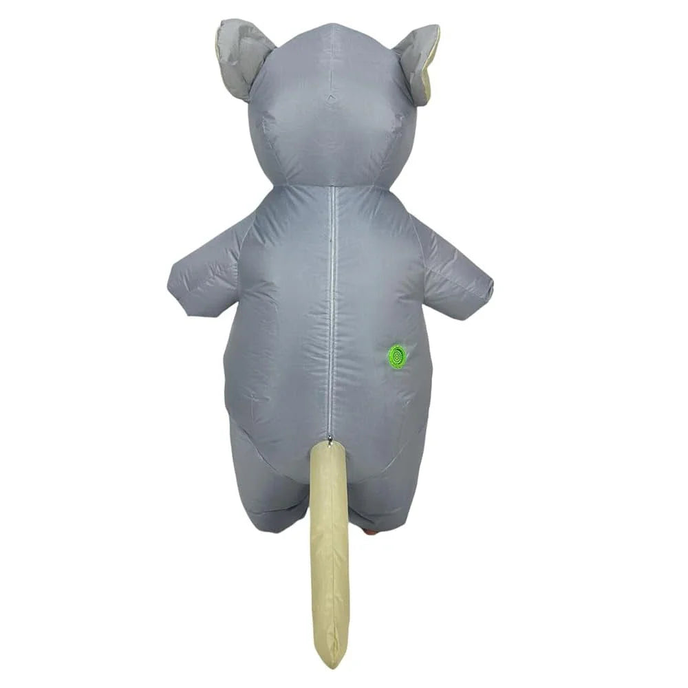 Tenue gonflable souris grise cosplay