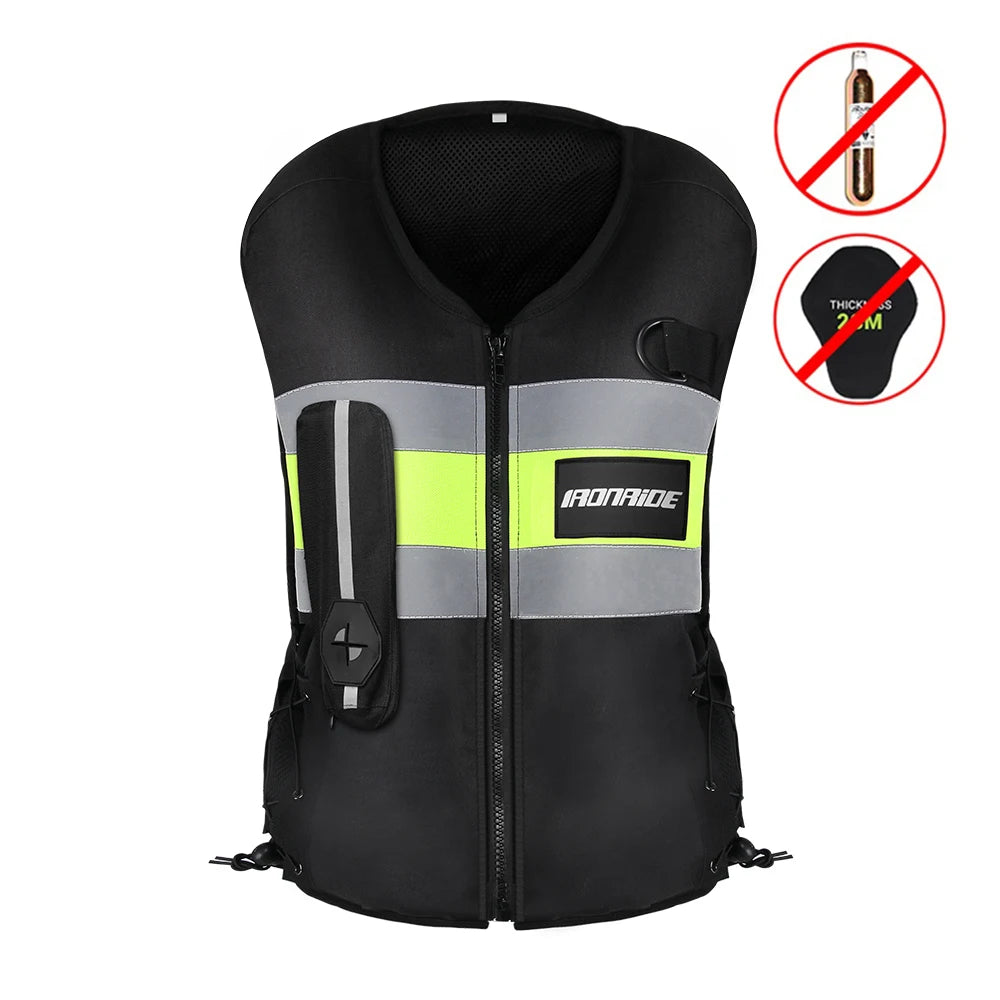 Détail du tissage jacquard resistant du gilet airbag