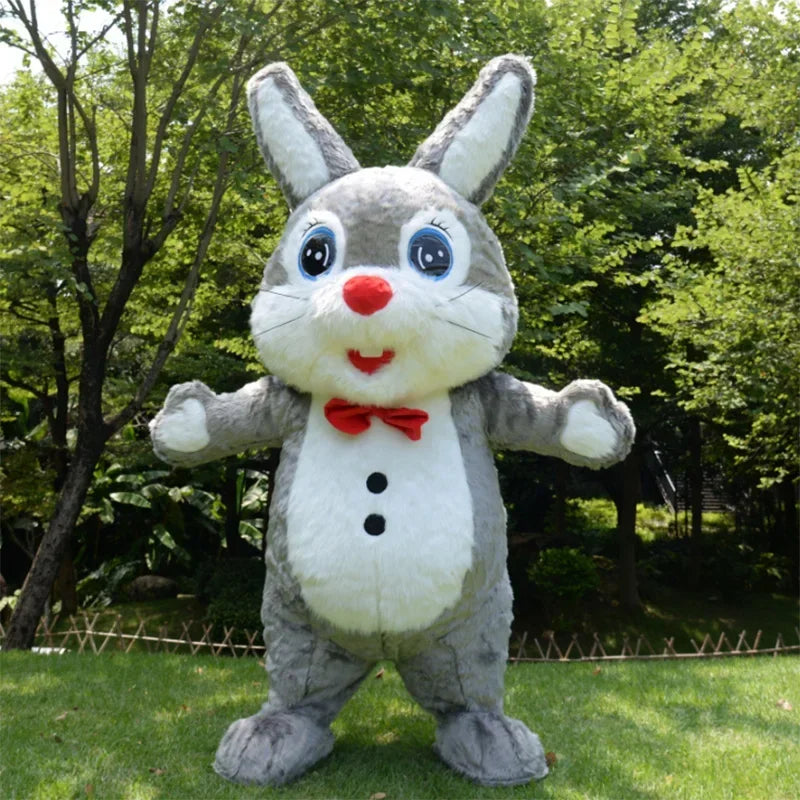 Costume gonflable lapin de Pâques, vue arrière