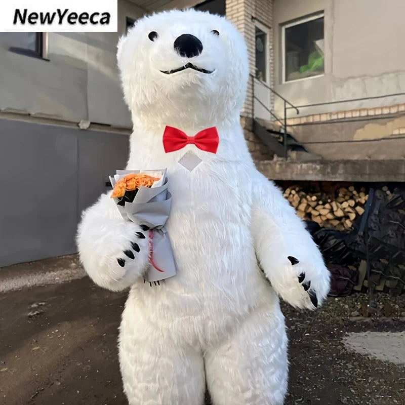 Costume gonflable panda ours polaire vue de face 1