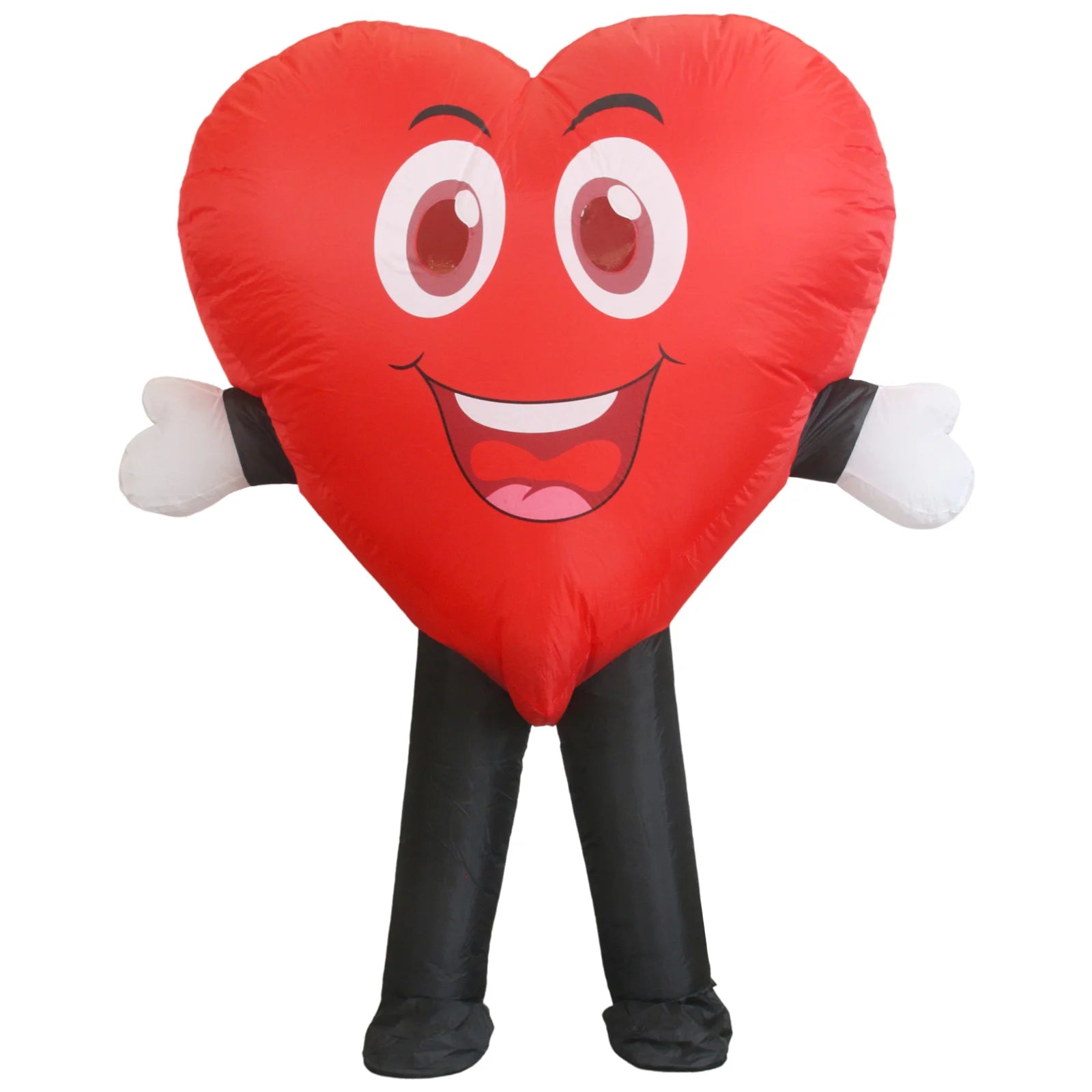 Costume gonflable cœur rouge saint-valentin vue latérale