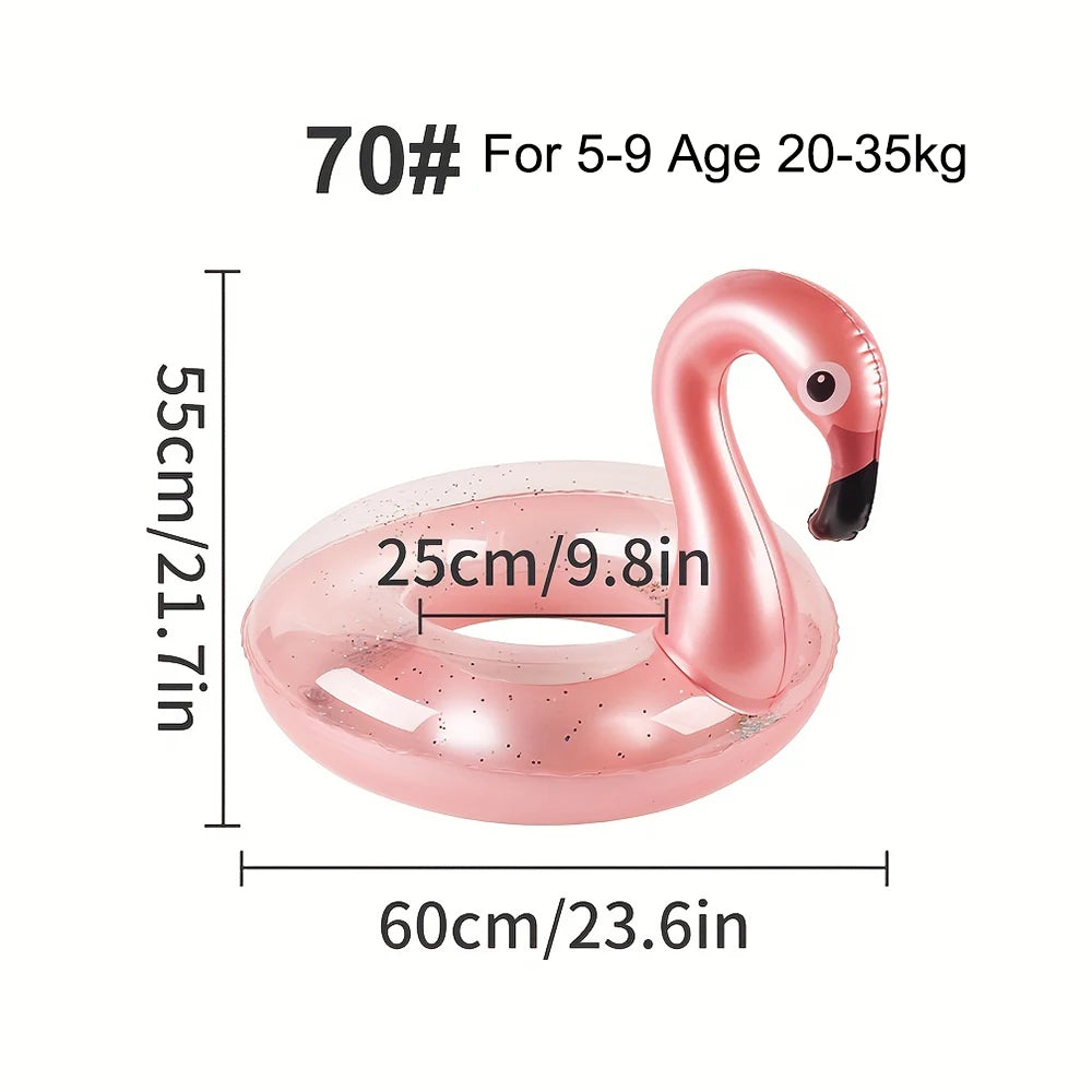Flotteur flamant rose gonflable adulte ambiance plage