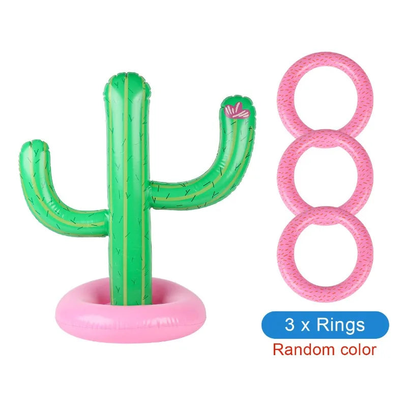 Détail matériau PVC jeu gonflable anneaux cactus résistant