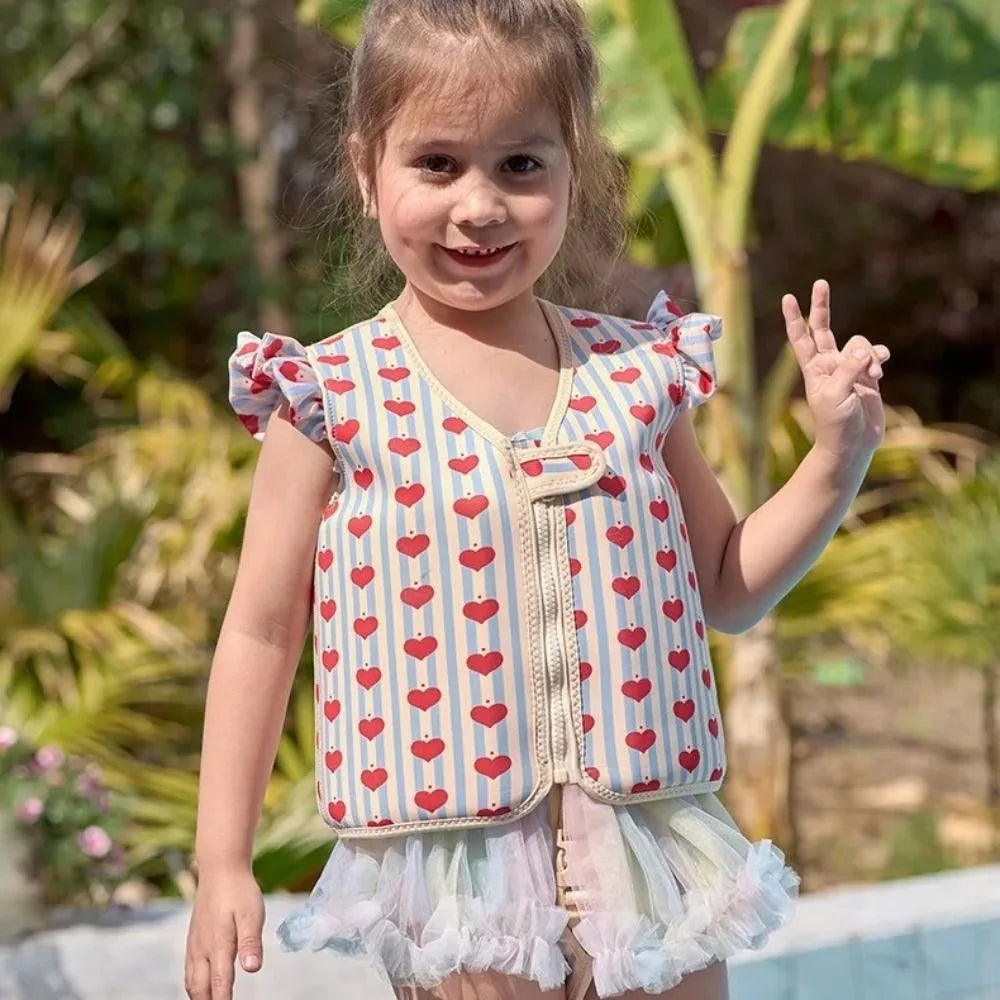 Gilet natation bébé détail mousse flottante