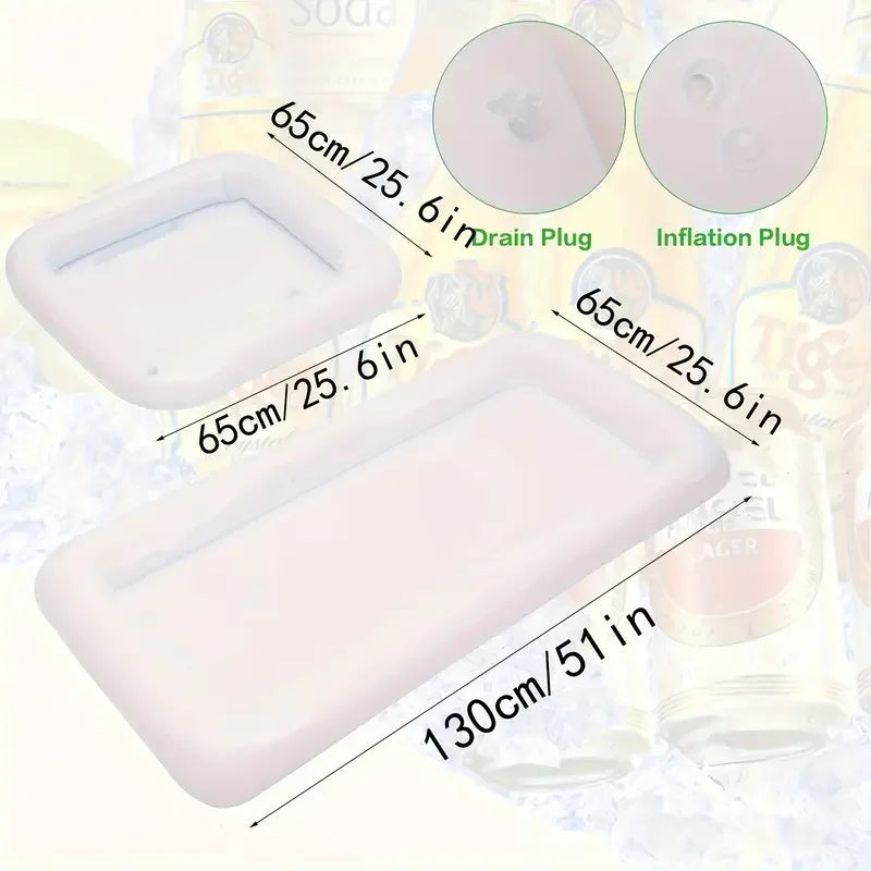 Plateau buffet gonflable flottant dans la piscine