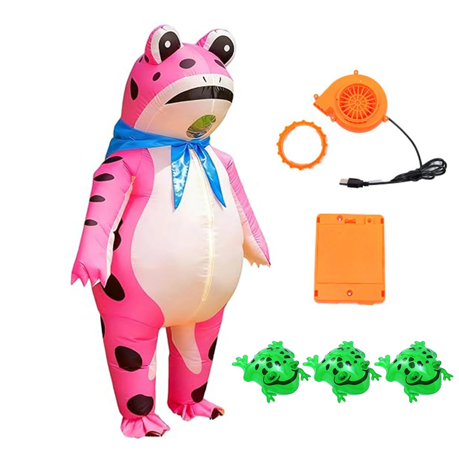 Costume gonflable grenouille gonflé prêt à l'emploi