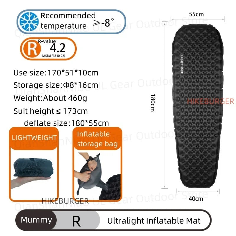 Tapis de couchage gonflable format large