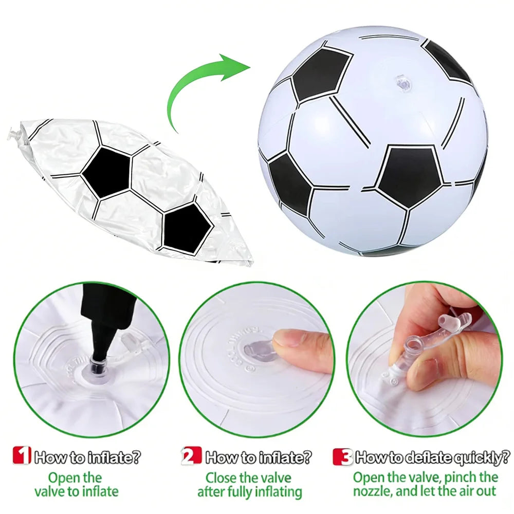 Détail du design football du ballon gonflable de plage