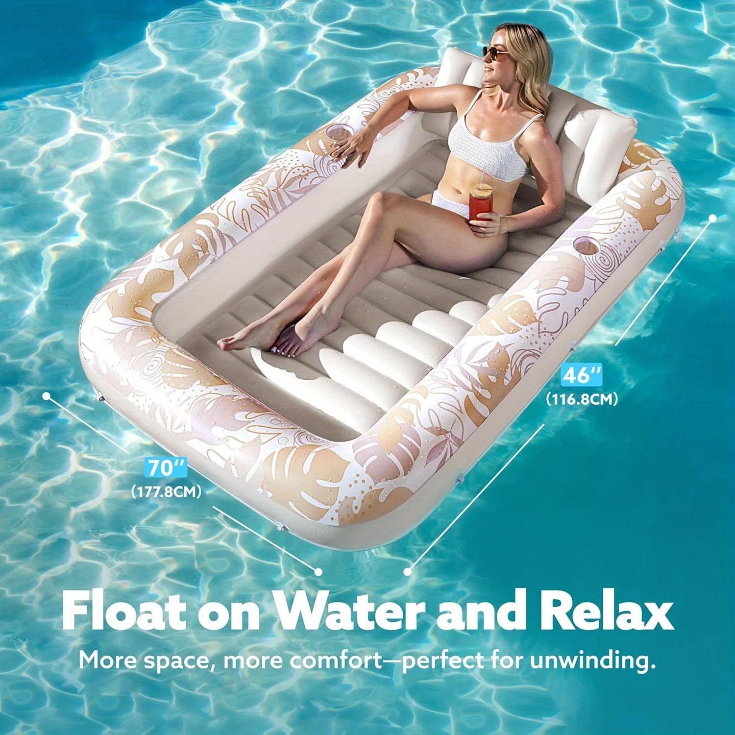 Bain de soleil gonflable XL en utilisation