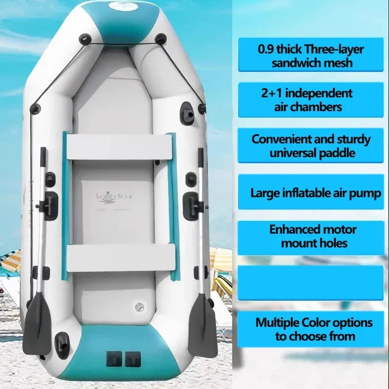 Bateau Gonflable Kayak Moteur Modulable - vue de côté