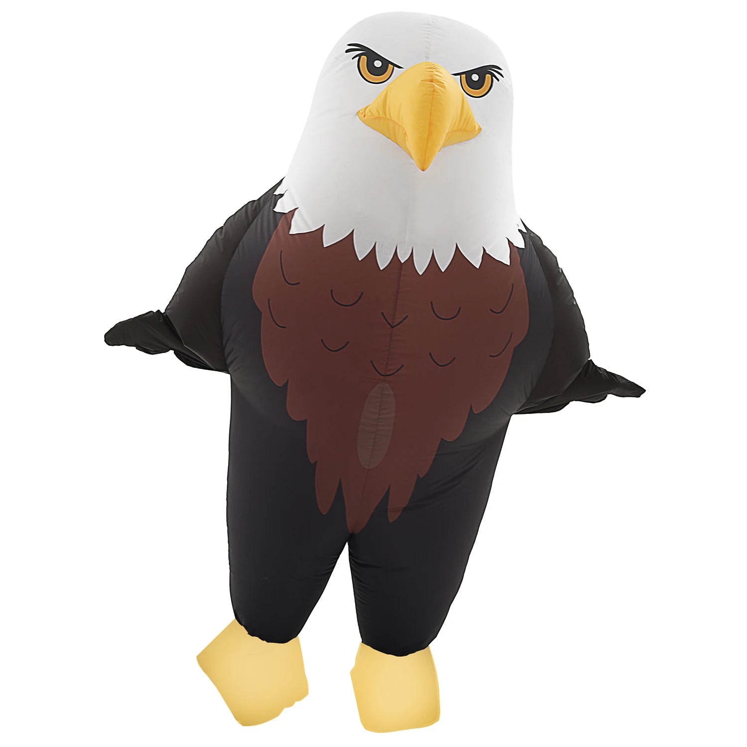 Costume gonflable aigle grosse tête adulte vue de face