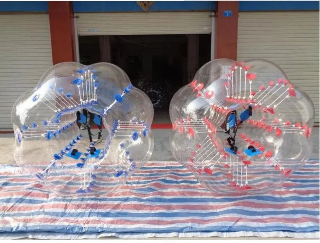 Zorb ball transparent bicolore gonflable