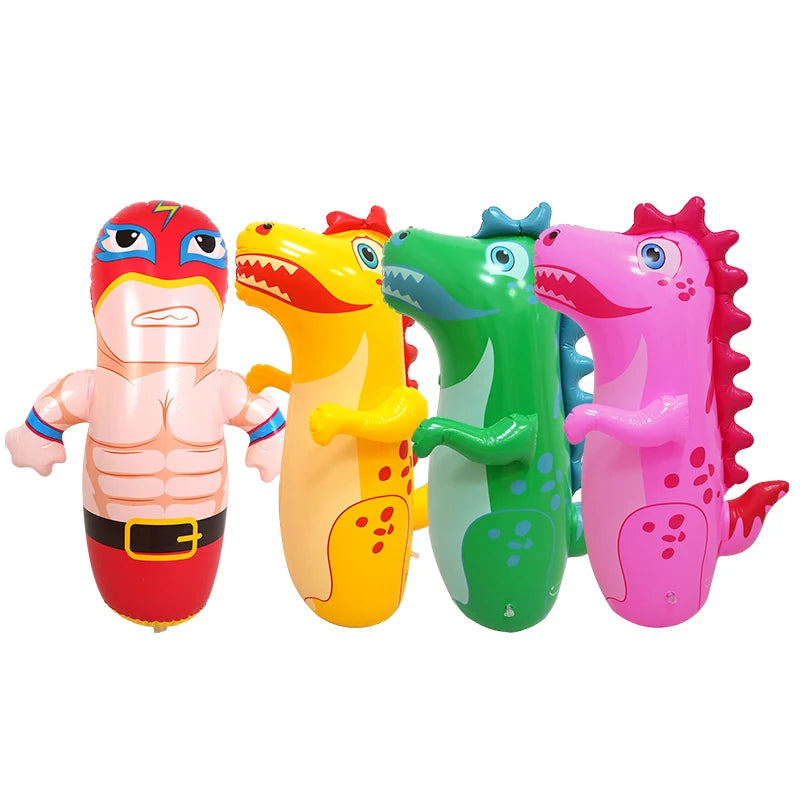Culbuteur gonflable dinosaure différents modèles colorés