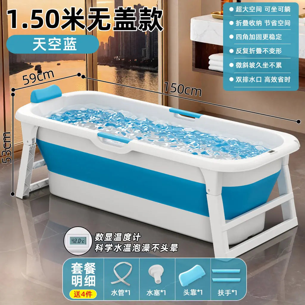 Baignoire gonflable utilisée pour un bain d'enfant