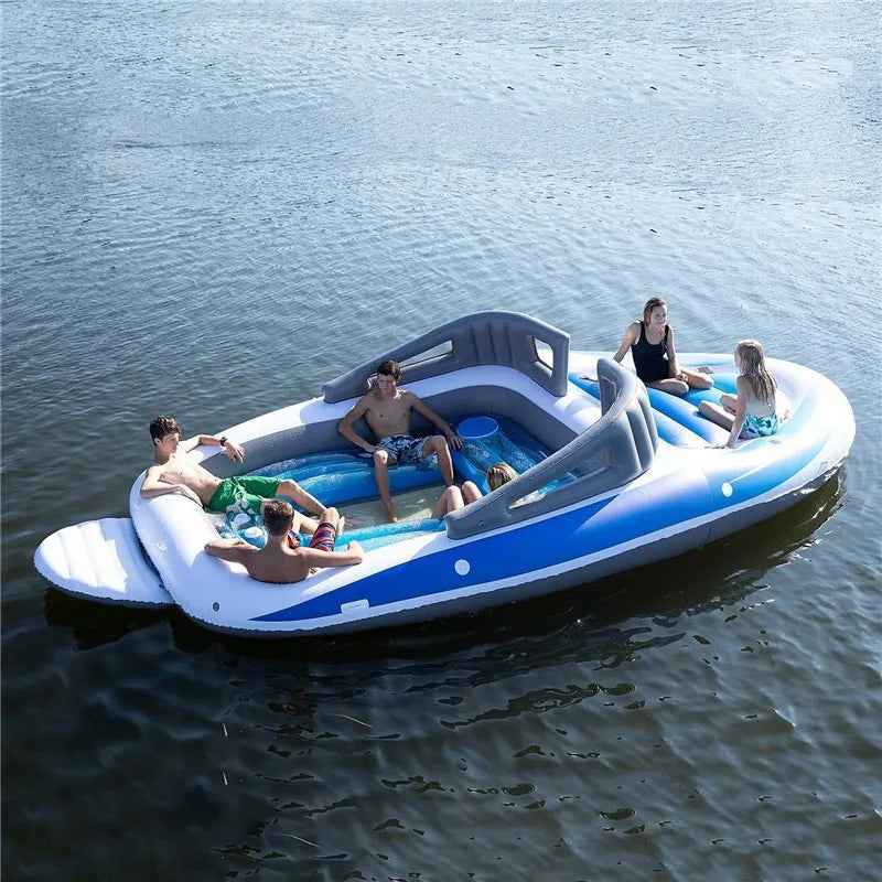 Bateau gonflable yacht 5 personnes vue d'ensemble