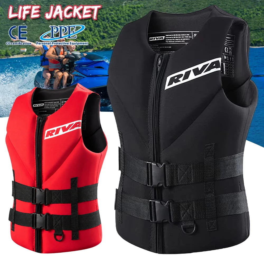 Gilet de sauvetage surf kayak accessoire gonflable vue d'ensemble